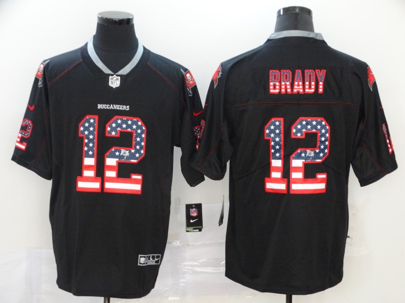 Men Tampa Bay Buccaneers #12 Brady black USA Flag New Nike Limited Vapor Untouchable NFL Jerseys